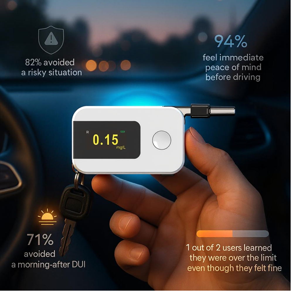 SafeBAC™ Keychain Breathalyzer