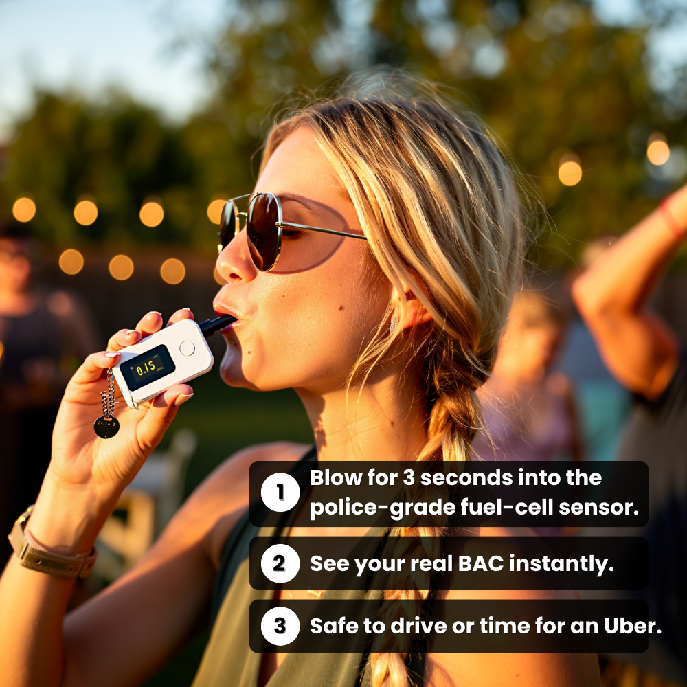 SafeBAC™ Keychain Breathalyzer