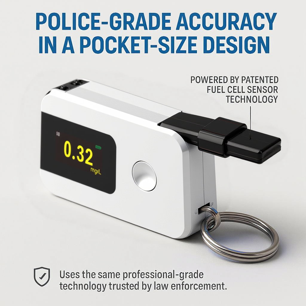 SafeBAC™ Keychain Breathalyzer